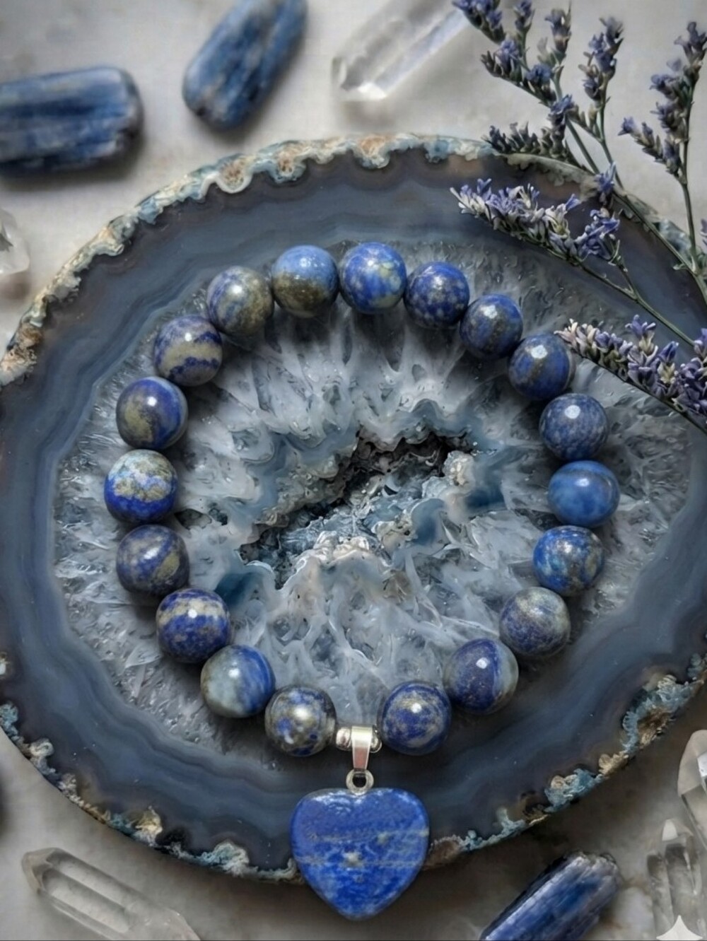 Lapis Lazuli Bracelet With Charm